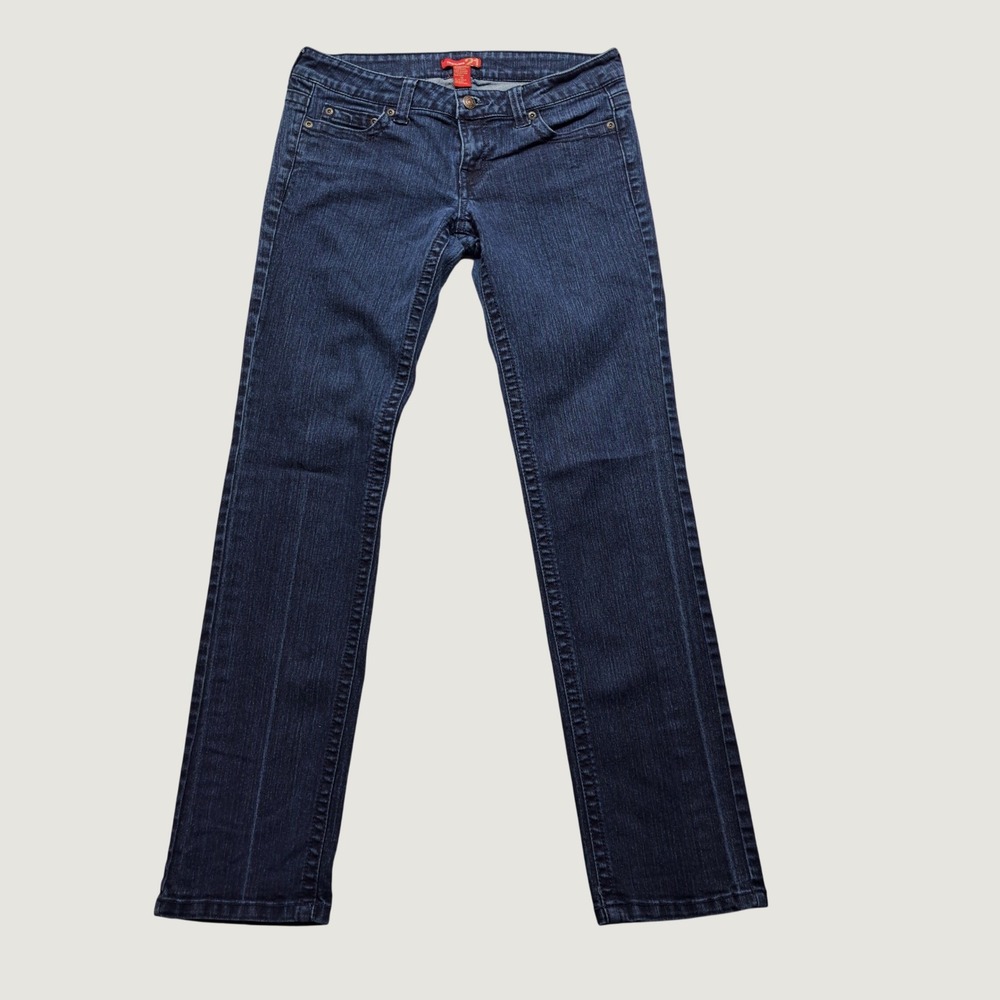 Twentyone Womens Straight Leg Jeans 30‎ Dark Wash Low Rise Stretch Denim EUC